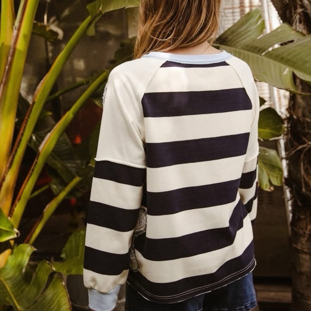 Patchwork Floral Women's Sweatshirt - Picture 3 of 3